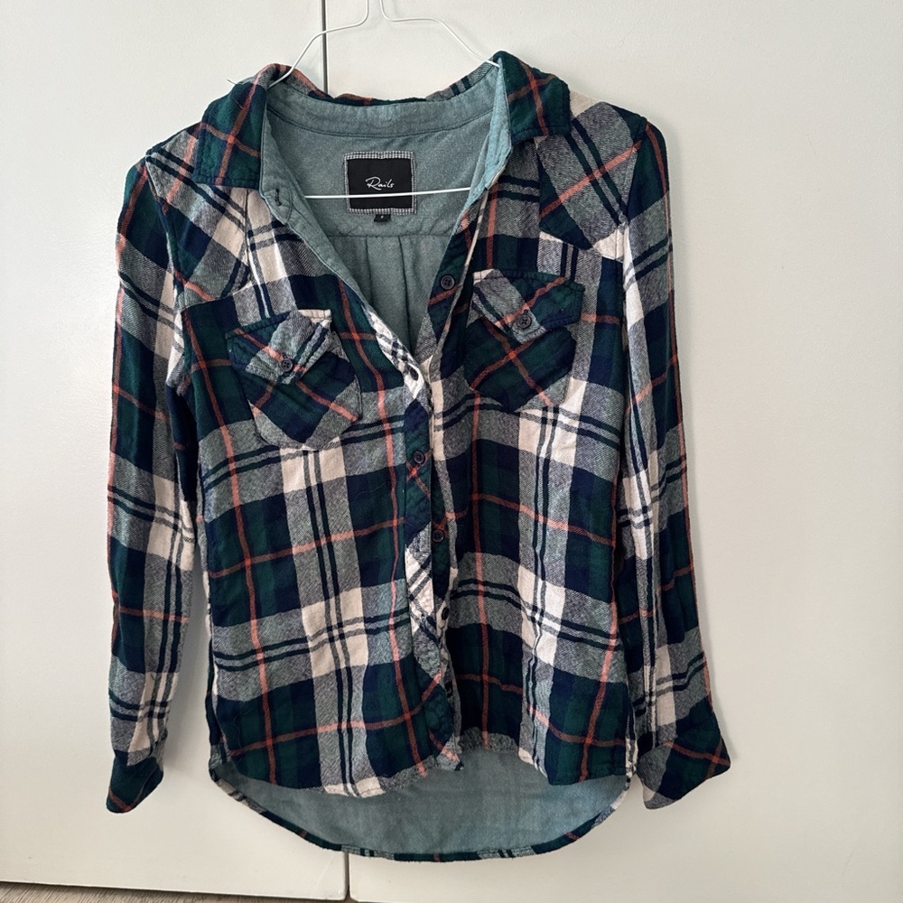 Plaid Button-Up Shirt